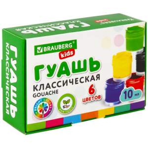 Краски гуашевые  6цв. BRAU...